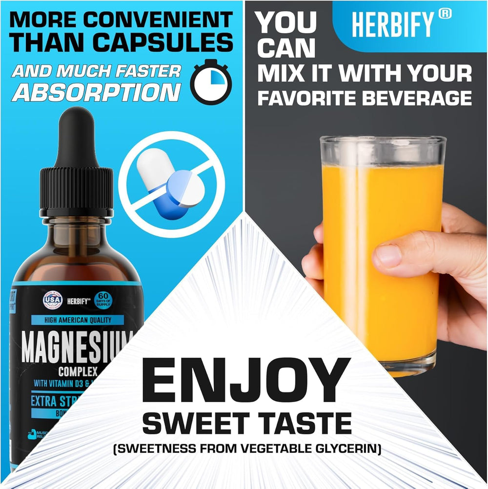 HERBIFY Magnesium Complex Drops daily routine shot emphasize immune and heart balance.