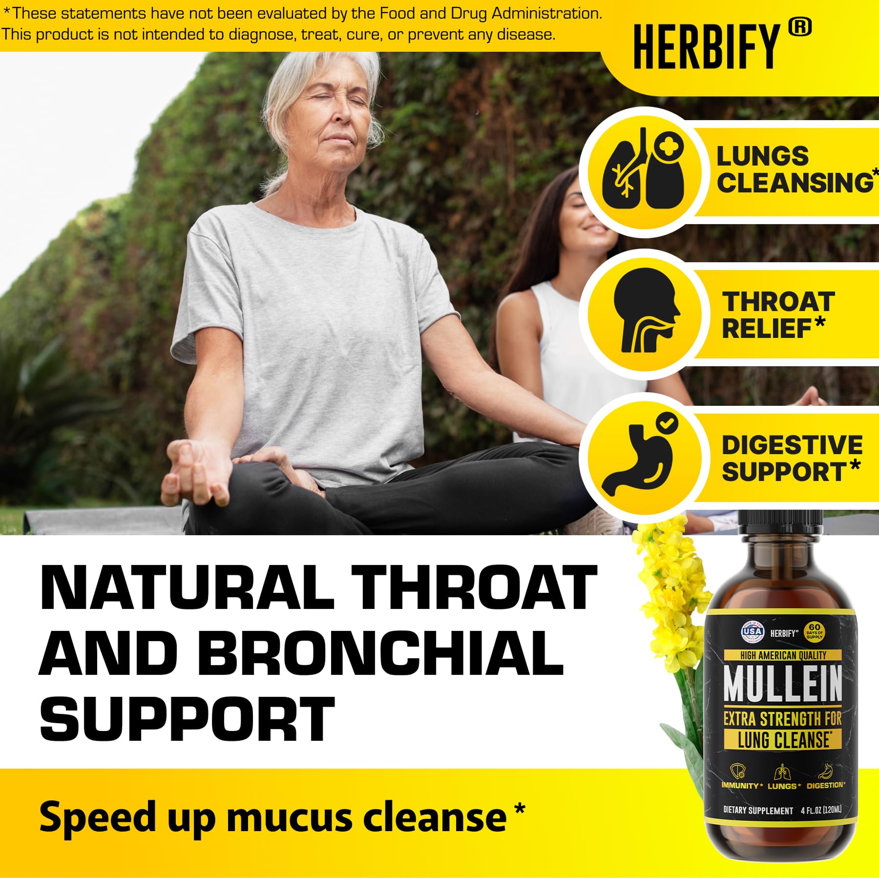 Drop of tincture added to water for convenient daily dosing with HERBIFY