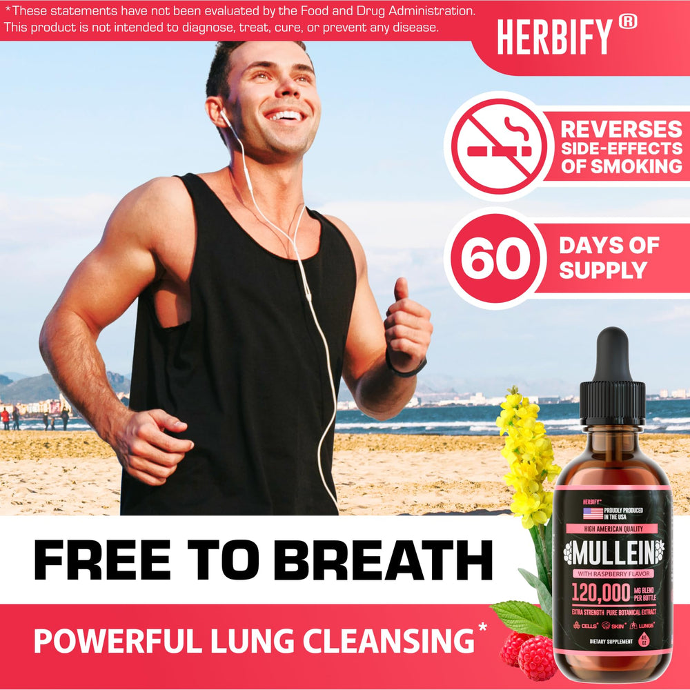 Dropper releases HERBIFY Mullein Drops into water for easy use.