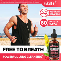 Dropper releases HERBIFY Mullein Drops into water for easy use.