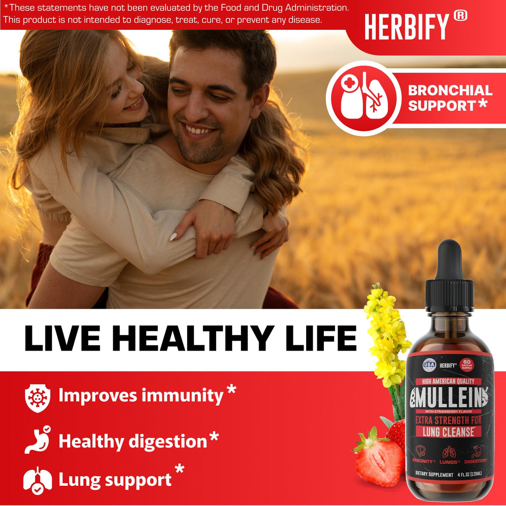 HERBIFY Mullein Drops liquid texture promotes throat comfort and immune-friendly wellness.