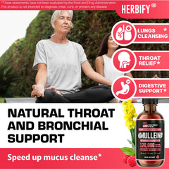 HERBIFY Mullein Drops bottle highlighting USA-made quality.