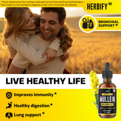 HERBIFY Mullein Extract dropper enables precise, convenient dosing.