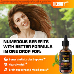 Glass with Herbify D3 K2 drops demonstrates convenient daily use