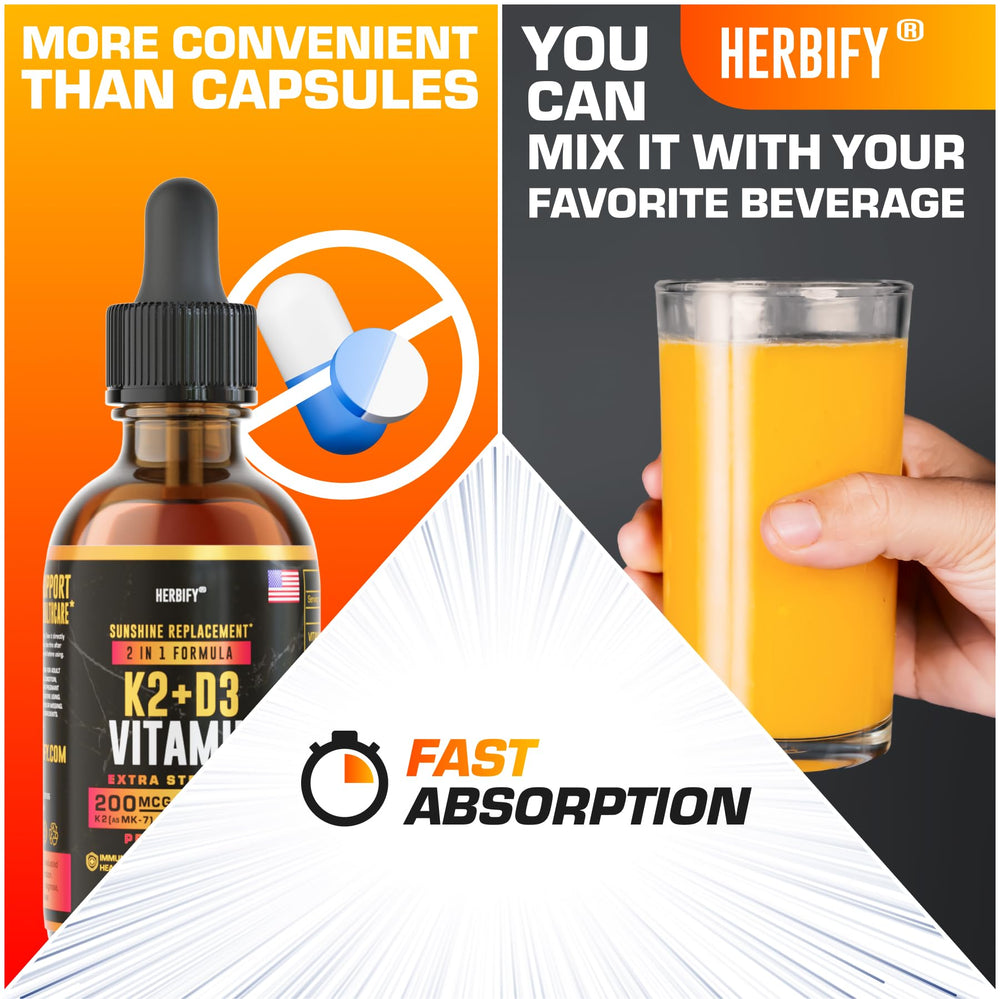 Morning routine scene with Herbify D3 K2 Drops for energy and immune considerations