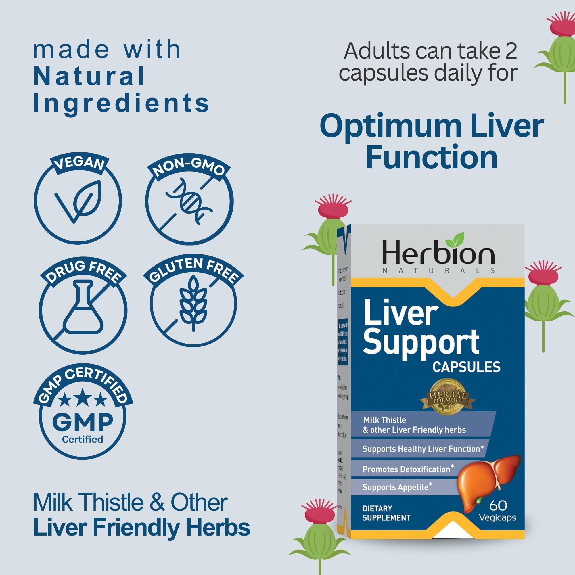 Pouring HERBION Liver Support capsules for a simple daily routine