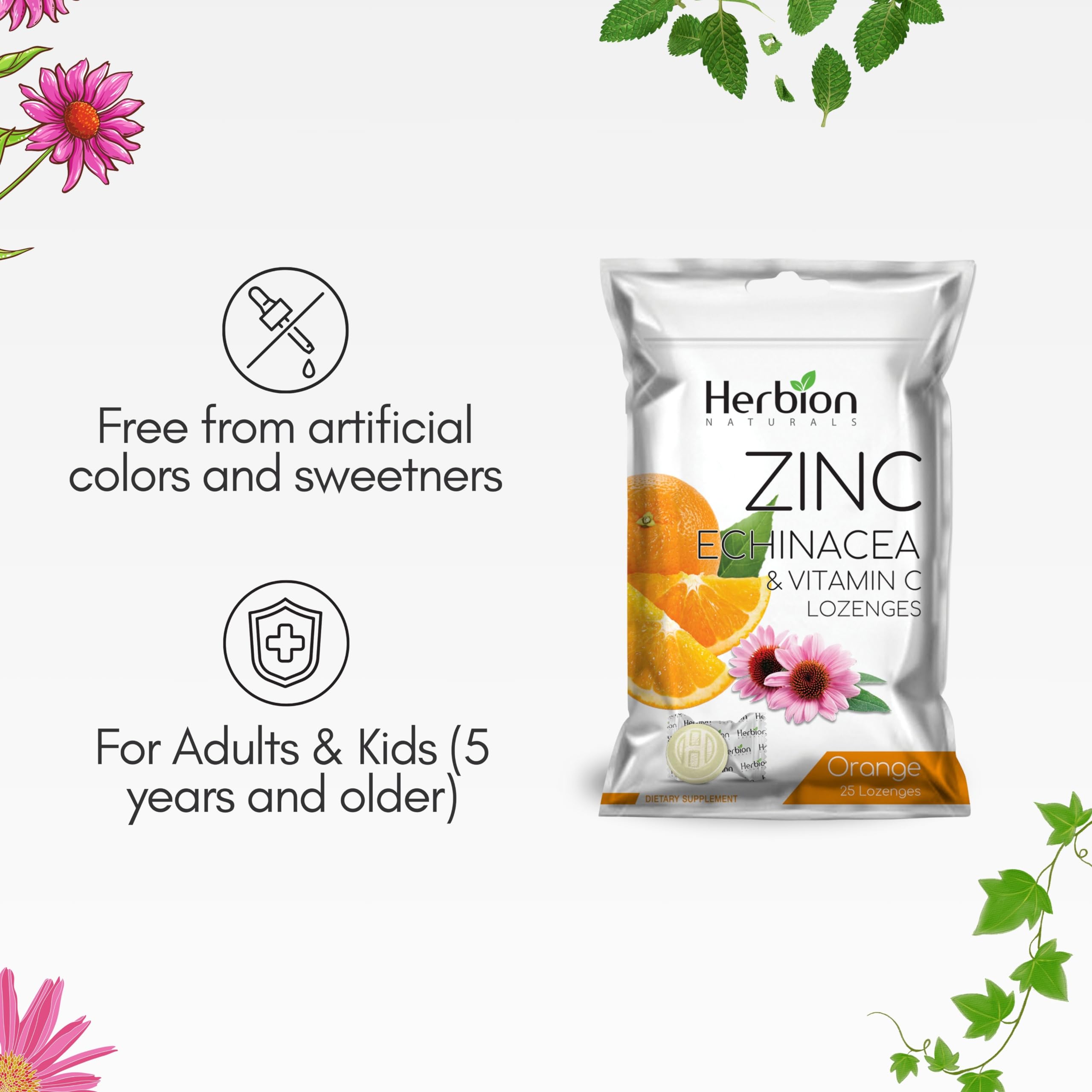 Gluten-free badge on HERBION Naturals packaging.