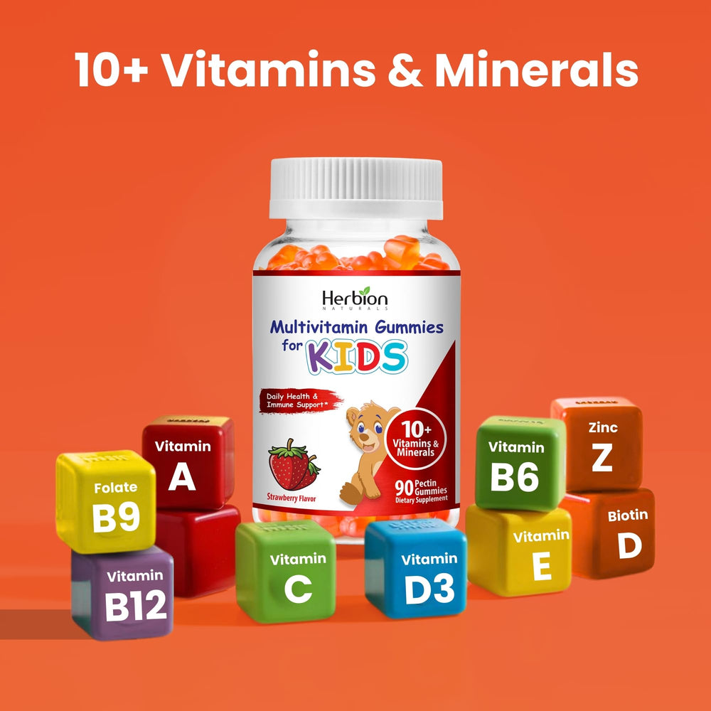HERBION Naturals strawberry gummies close-up for picky eaters