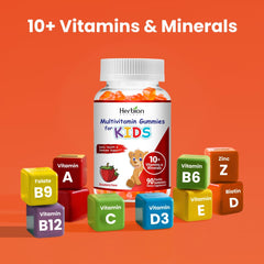 HERBION Naturals strawberry gummies close-up for picky eaters