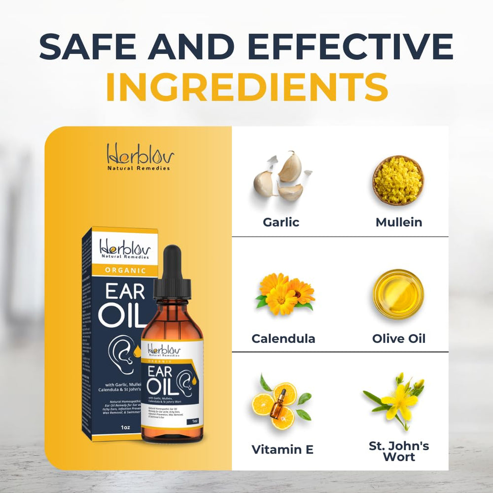 Herblov Ear Oil suitable for babies, kids, adults, and pets
