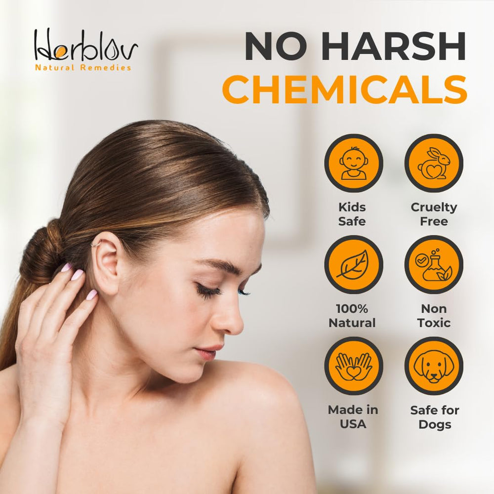 Herblov Ear Oil suitable for babies, kids, and adults for family ear care.