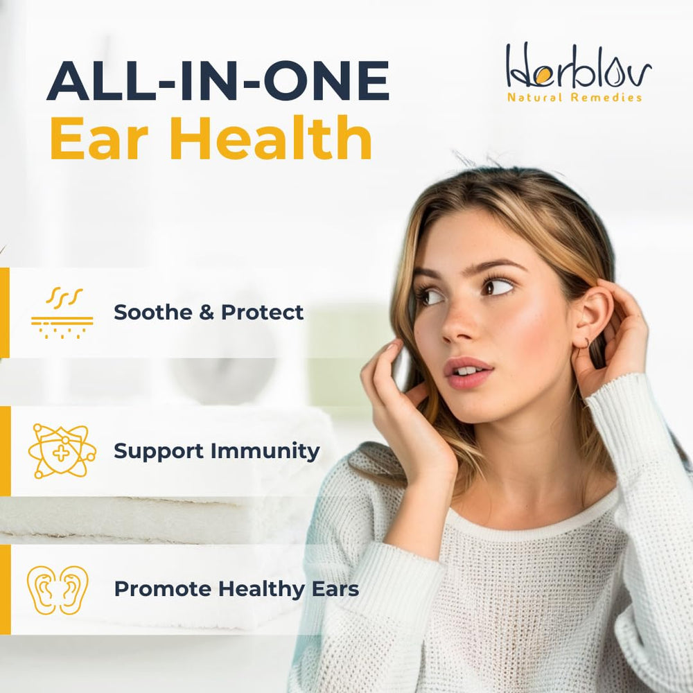 Herblov Ear Oil ingredients with mullein, garlic, calendula for natural support