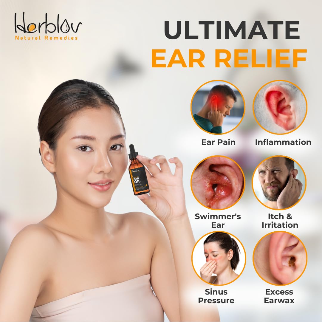 Herblov Ear Oil with calendula and vitamin E for gentle ear support.