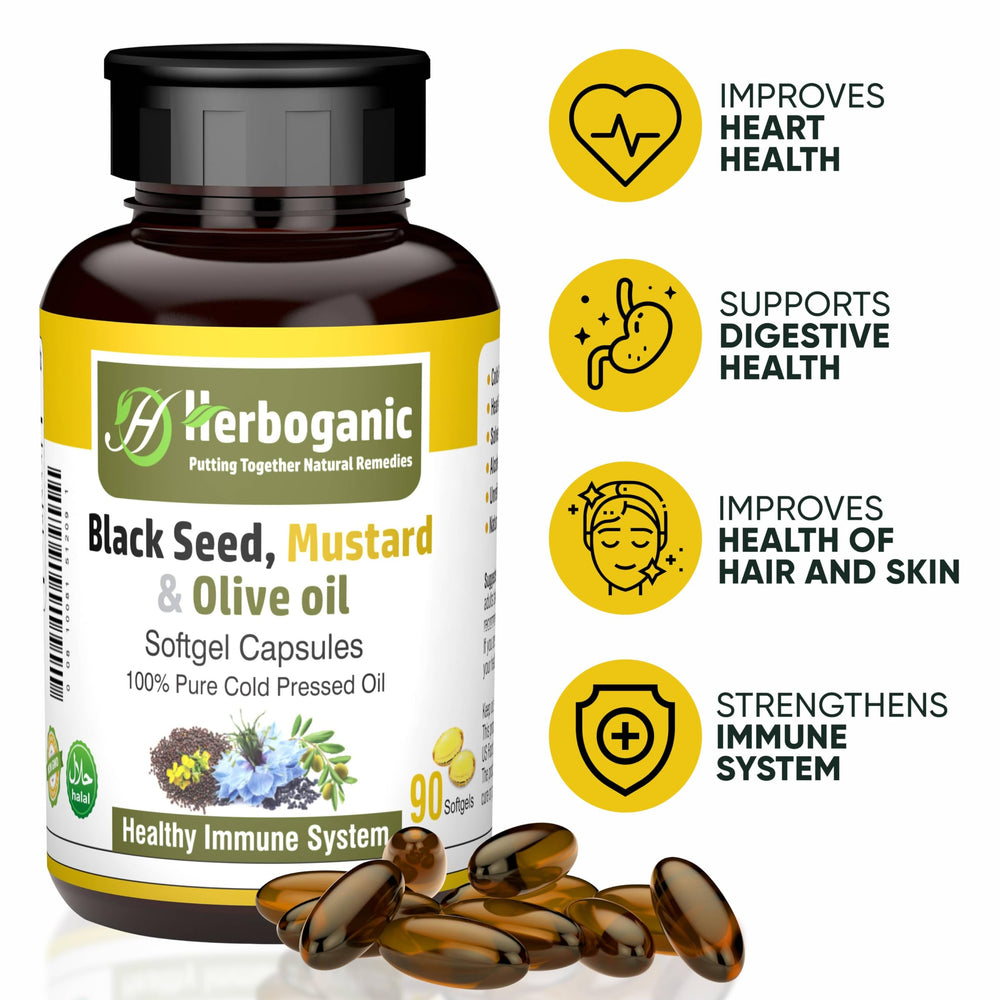 HERBOGANIC black seed ingredient highlighted in the blend for botanicals