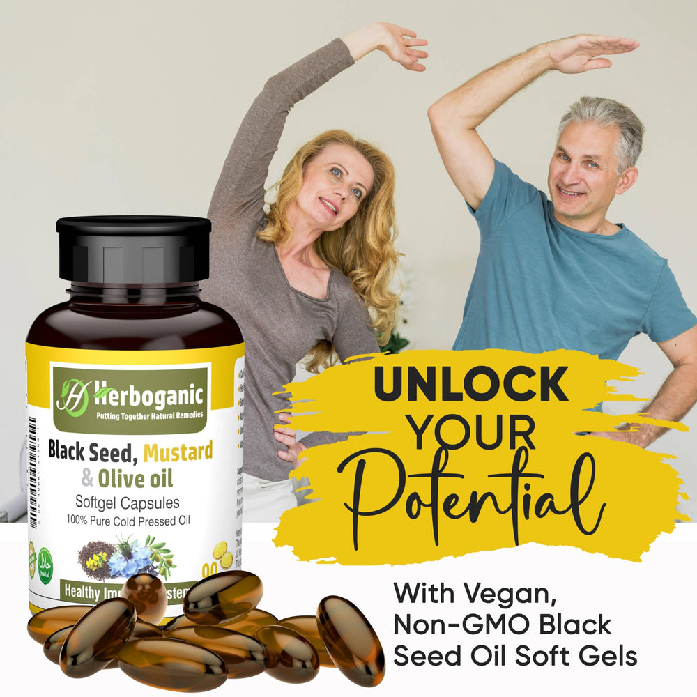 HERBOGANIC consumer using softgels at home for wellness routines