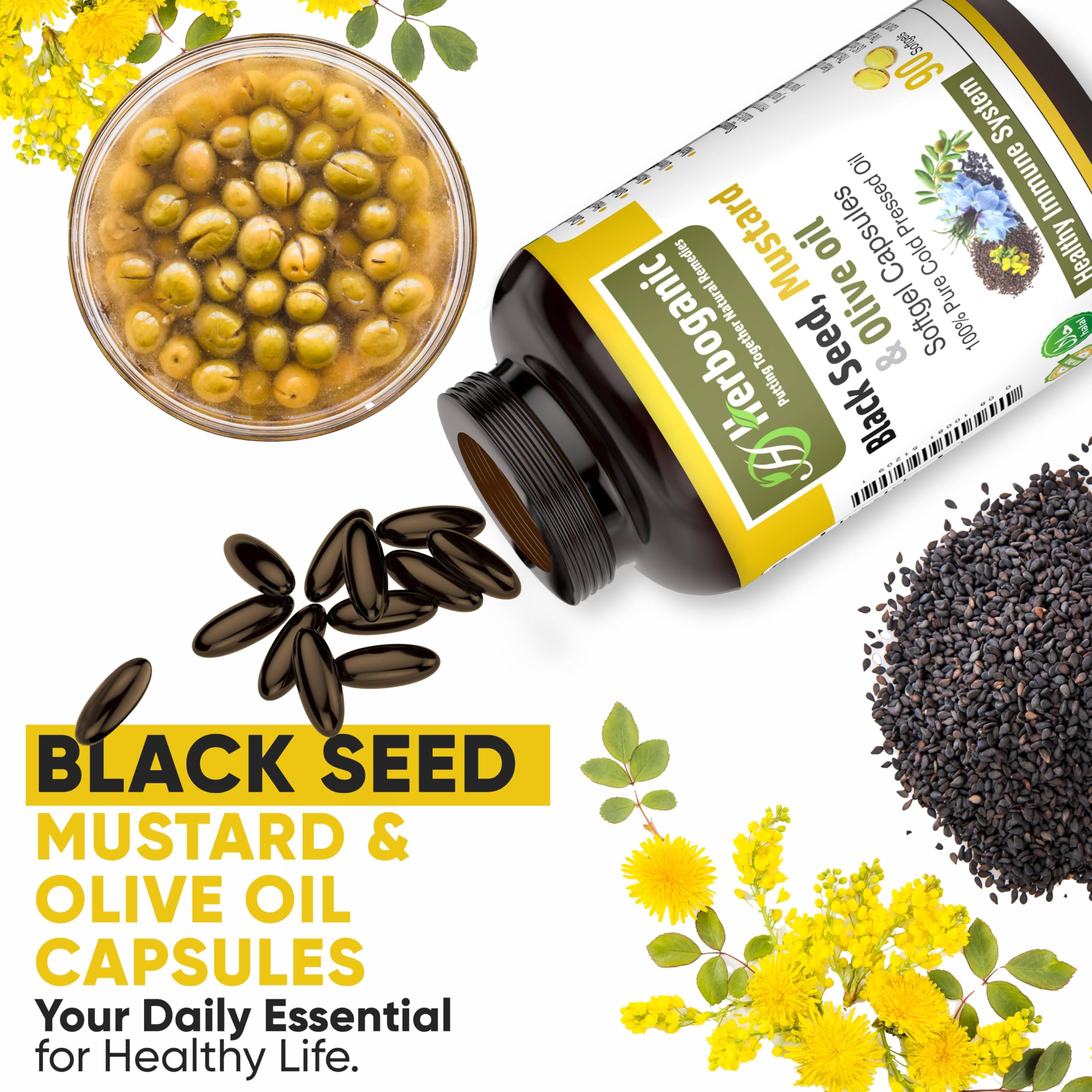 HERBOGANIC olive extract closeup emphasizing natural wellness benefits