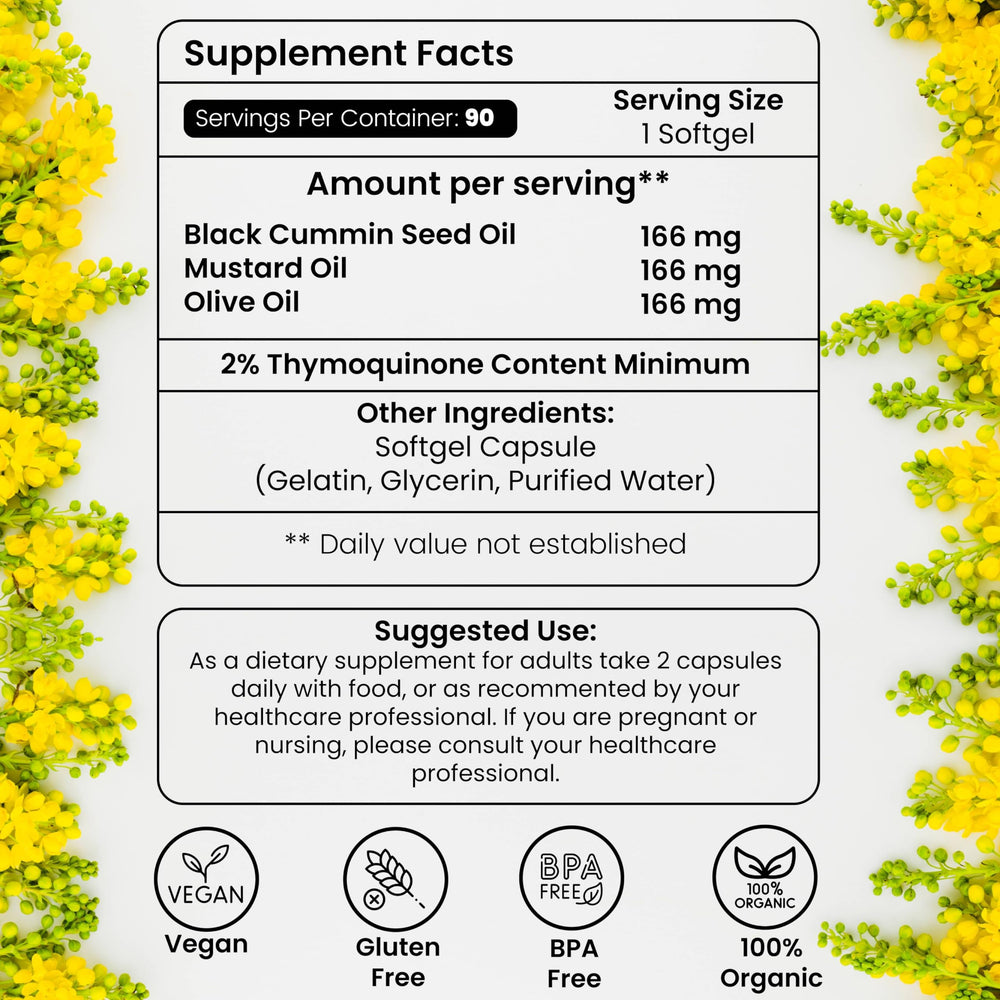 Closeup of HERBOGANIC softgels capsules for easy daily wellness