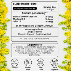 Closeup of HERBOGANIC softgels capsules for easy daily wellness