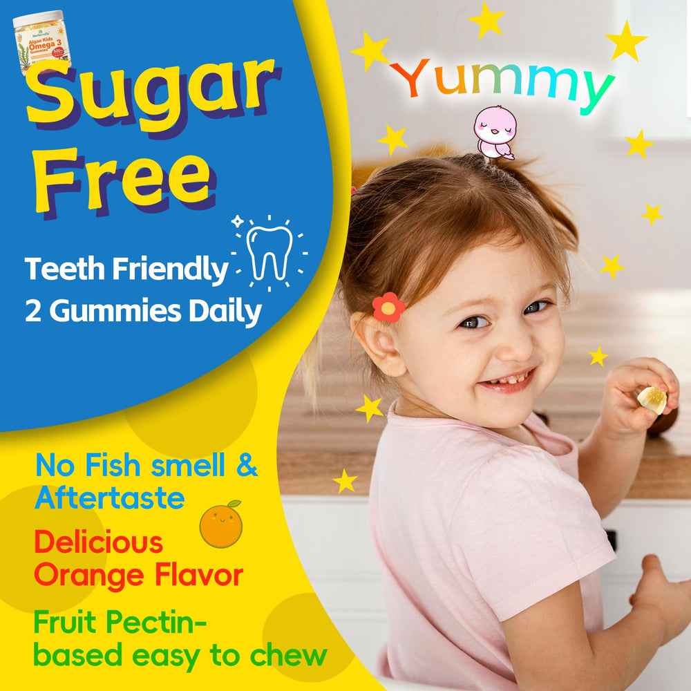 Herbovella kids vegan gummy bottle on shelf for daily use