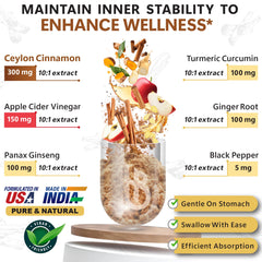 Herbpy apple cider vinegar cinnamon capsules in bottle