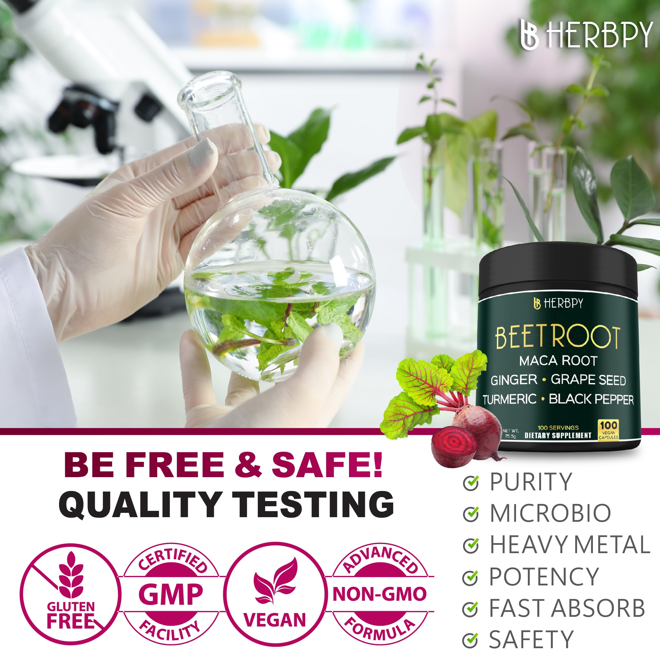 Herbpy grape seed capsules visible as part of 6in1 blend