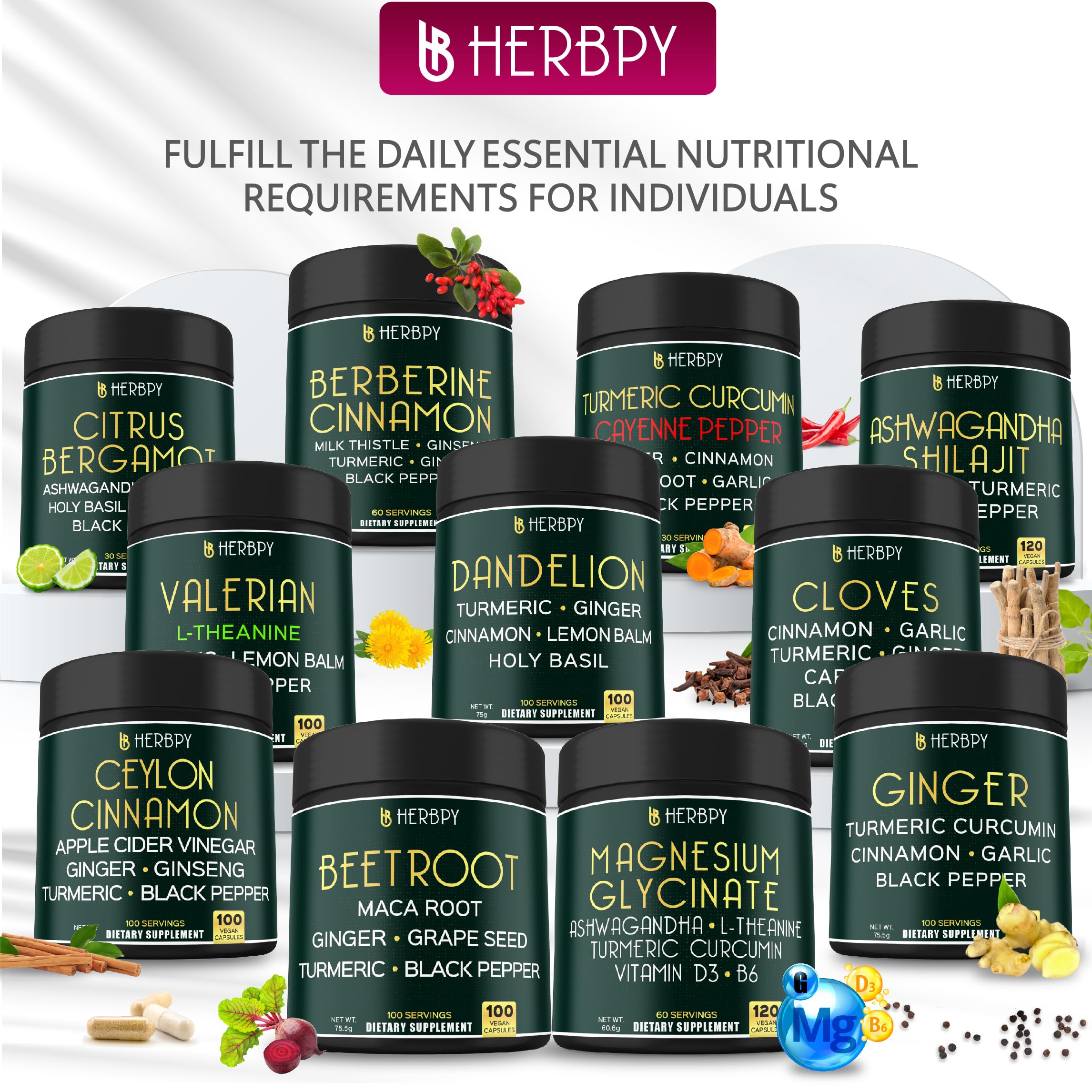 Herbpy beetroot maca capsule close-up highlighting gluten-free non GMO
