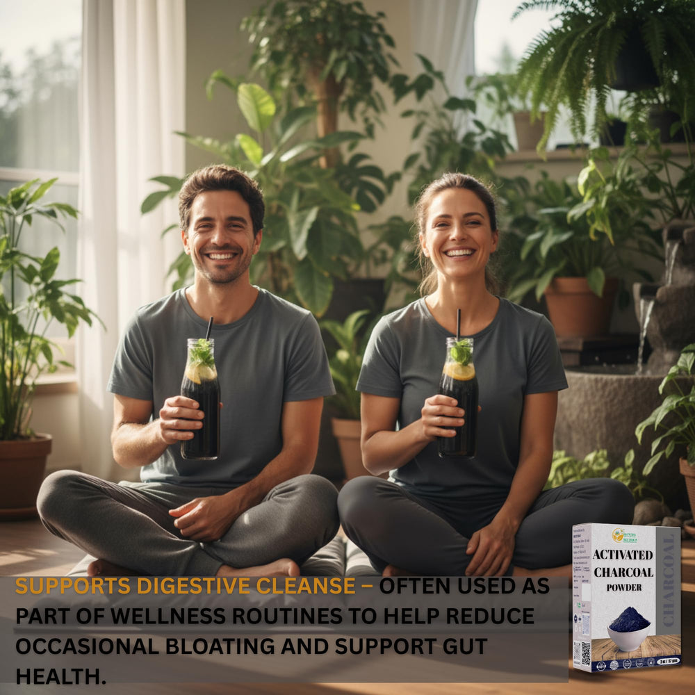 Herbs Botanica activated charcoal powder for beverages and smoothies.