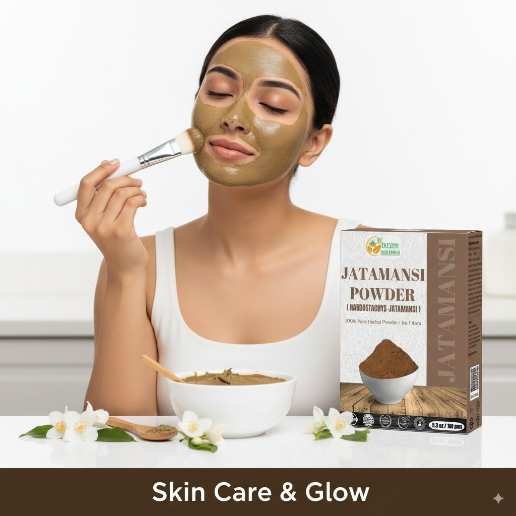 Herbs Botanica Jatamansi powder in a sealed jar for freshness.