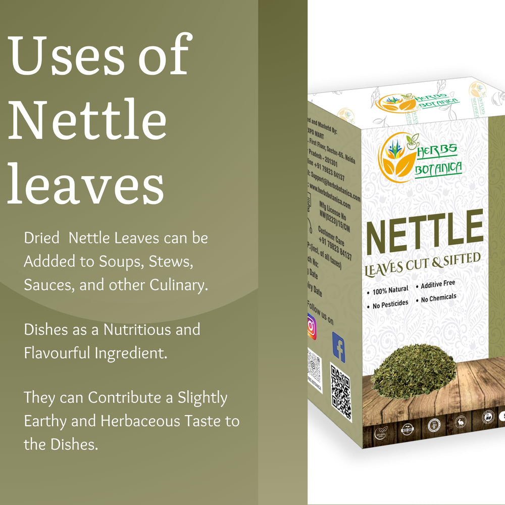 Herbs Botanica Nettle Leaf organic origin signals responsible sourcing.