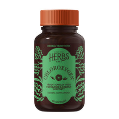 Herbs Etc. ChlorOxygen: botella frontal de softgels para energía diaria.