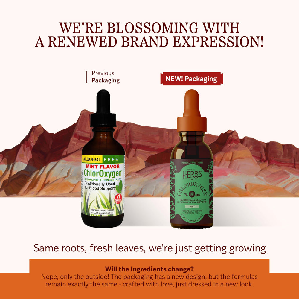 Herbs Etc. ChlorOxygen drops pour for easy, precise dosing.