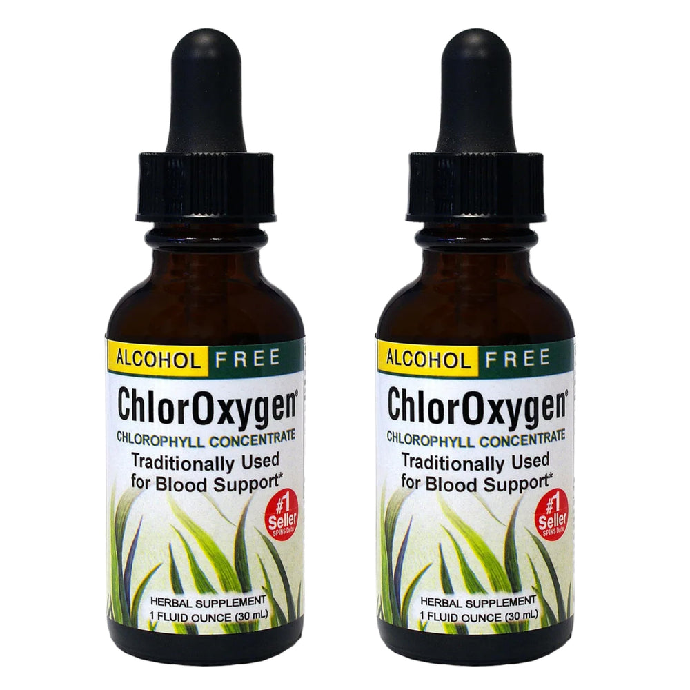 Herbs, Etc. ChlorOxygen mint bottle highlighting concentrated chlorophyll for daily vitality.