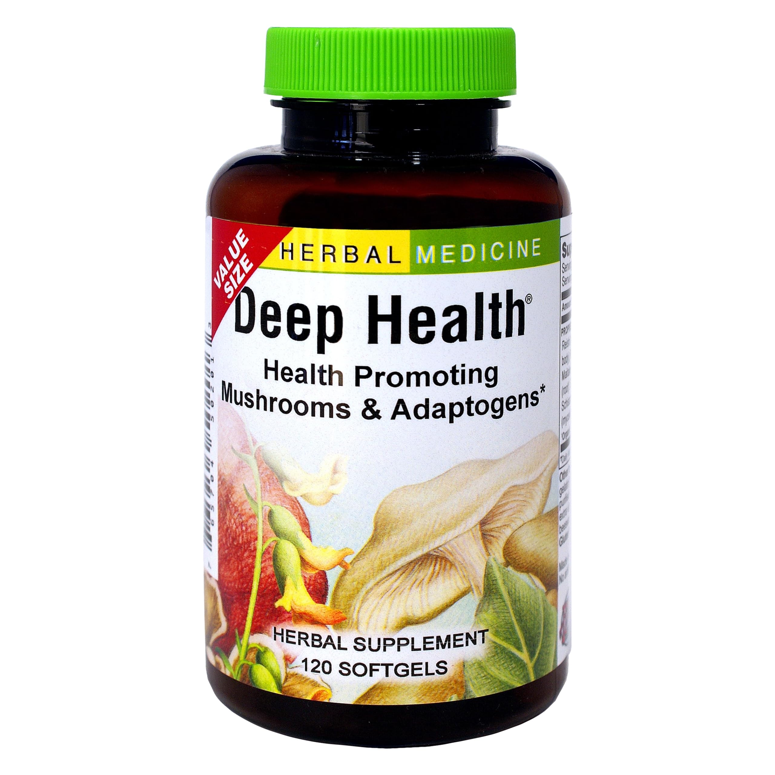 Herbs Etc. Deep Health bottle front showcases a daily adaptogen formula.