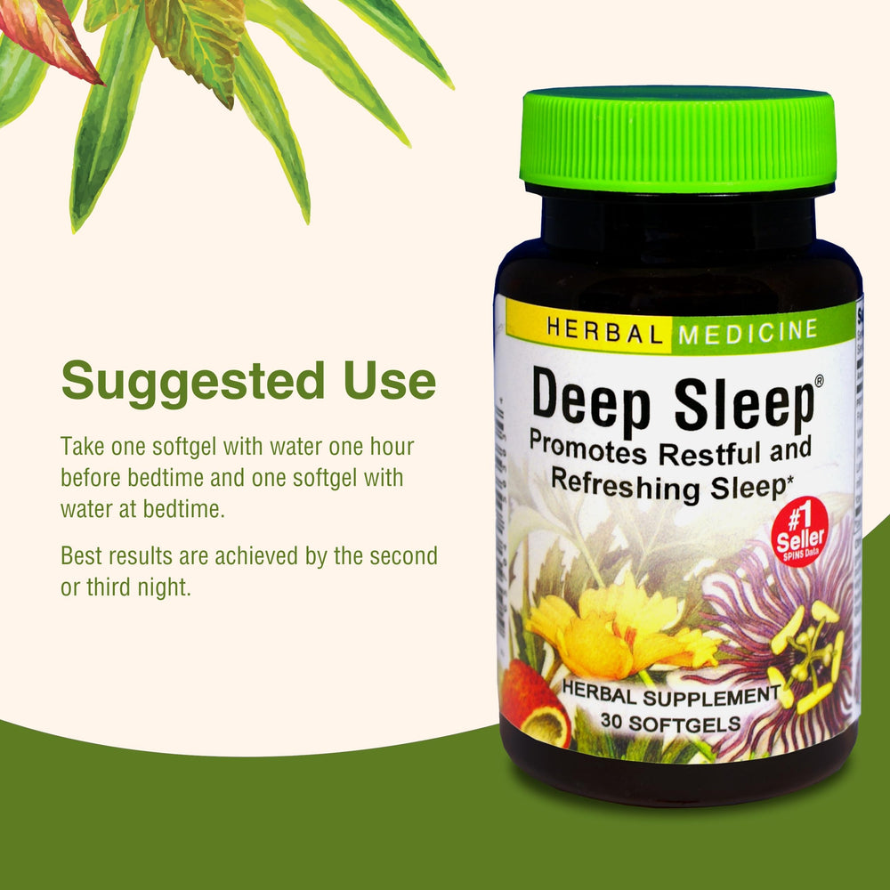 Organic herb imagery emphasizes natural sleep support from Herbs Etc.