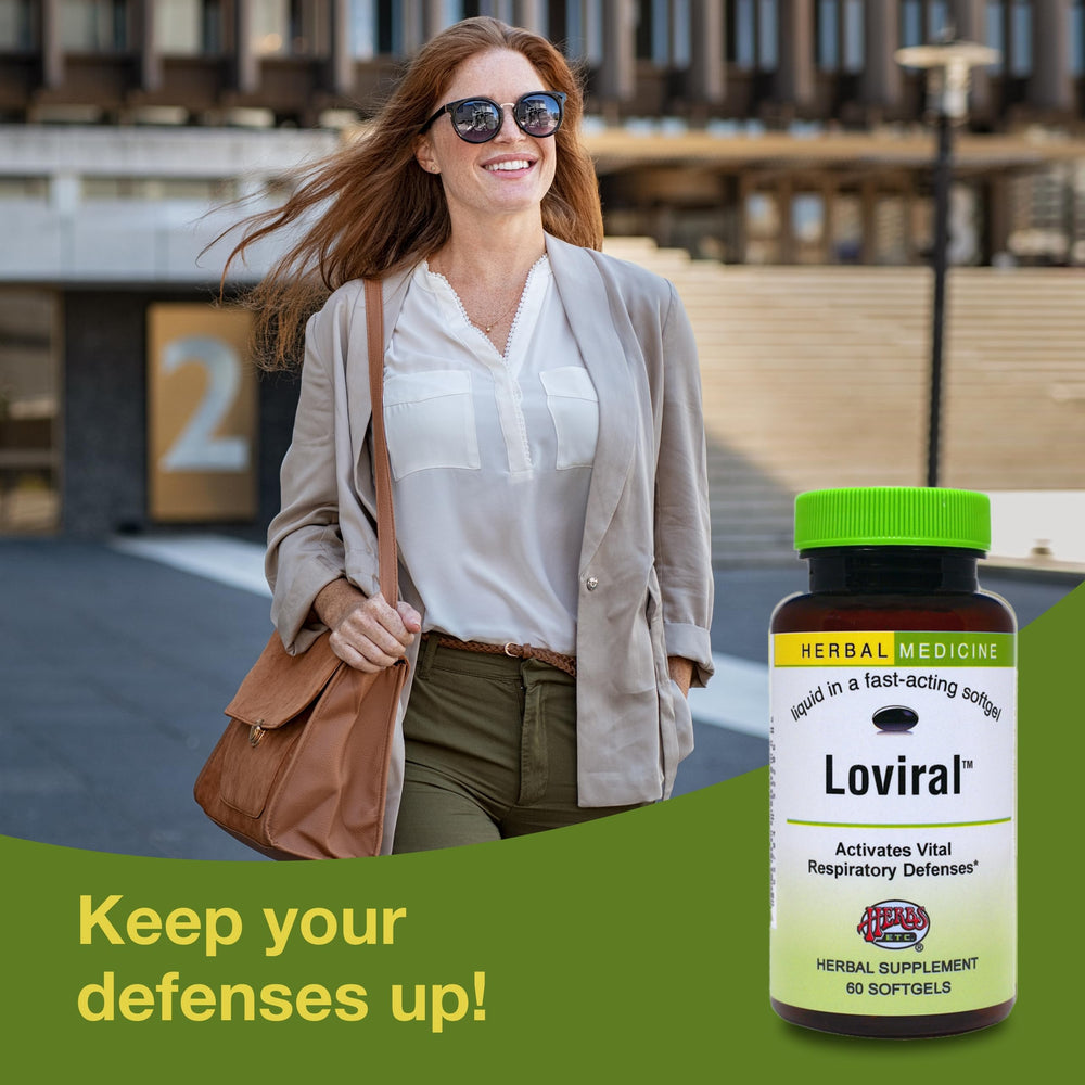 Loviral being poured with water to illustrate easy daily dosing.