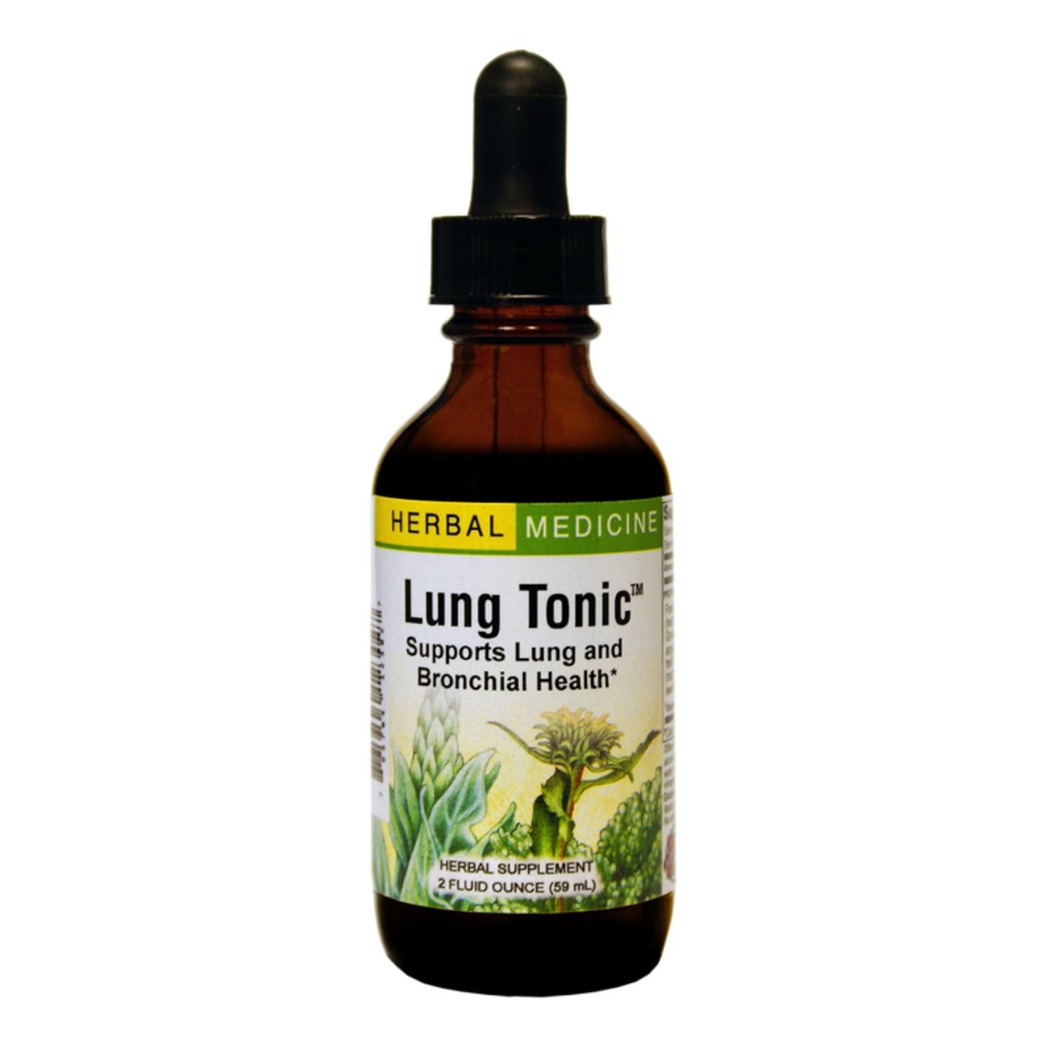 Herbs, Etc. Lung Tonic bottle front view for breathing support.