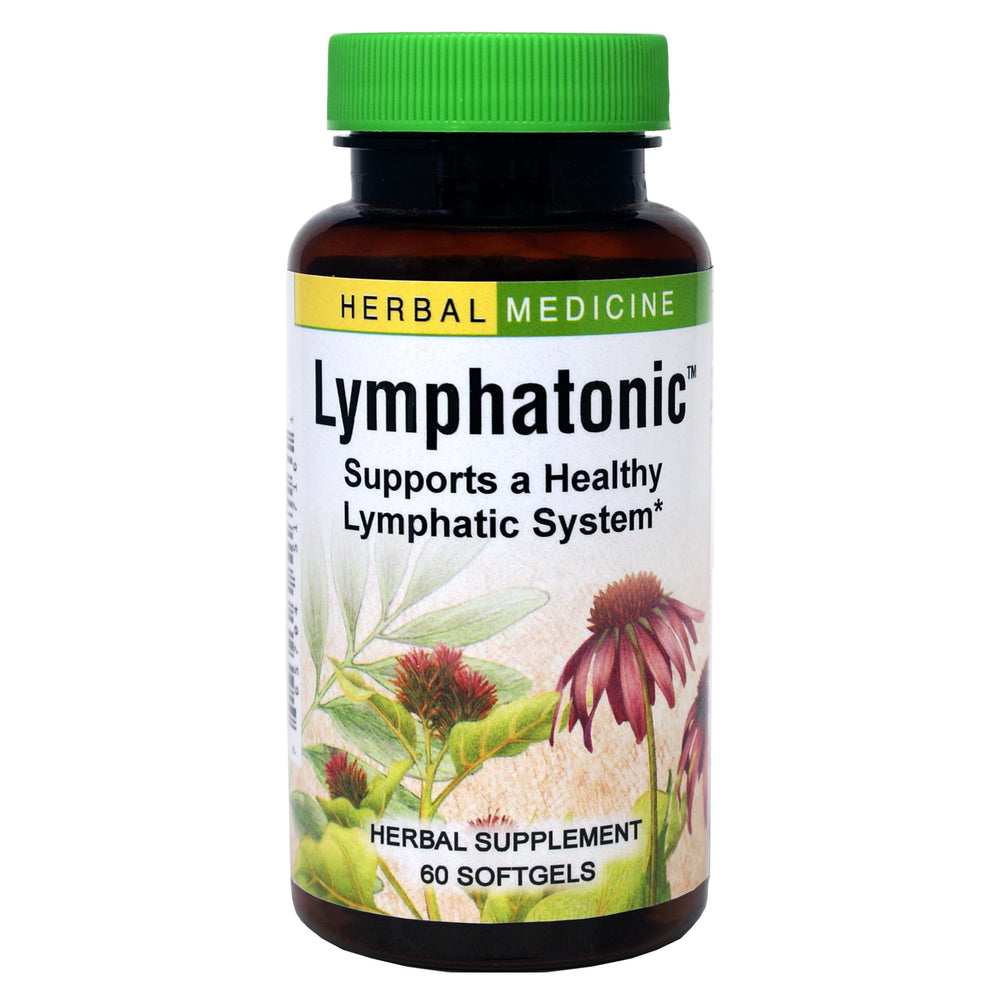 Herbs Etc. Lymphatonic SG bottle front, showcasing herbal packaging for lymph support.