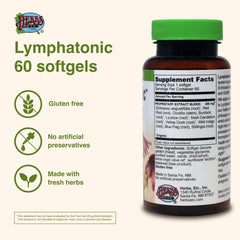Herbs Etc. Lymphatonic SG ingredient blend highlighted for natural lymph support.