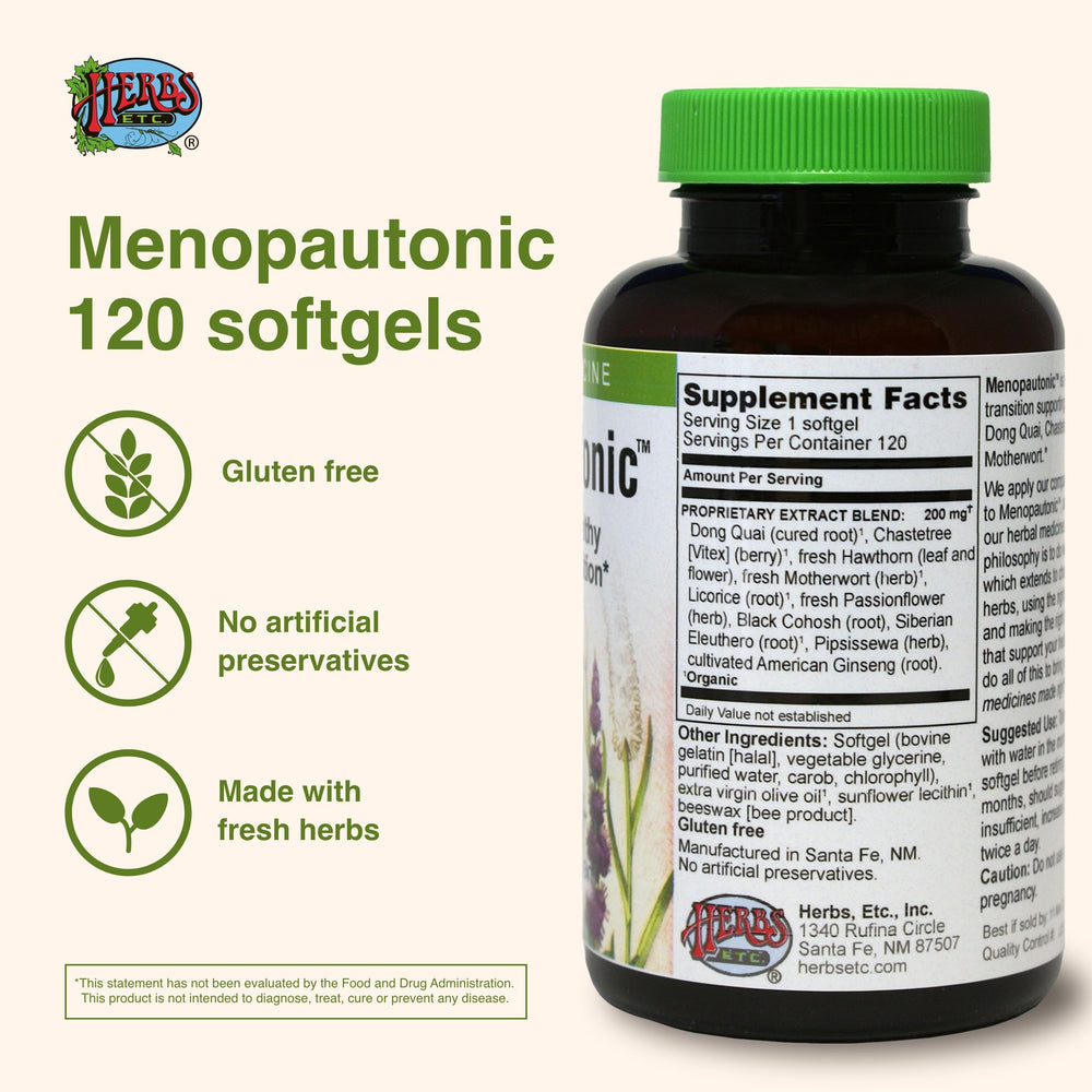 Pour shot of Menopautonic softgels for daily dosage