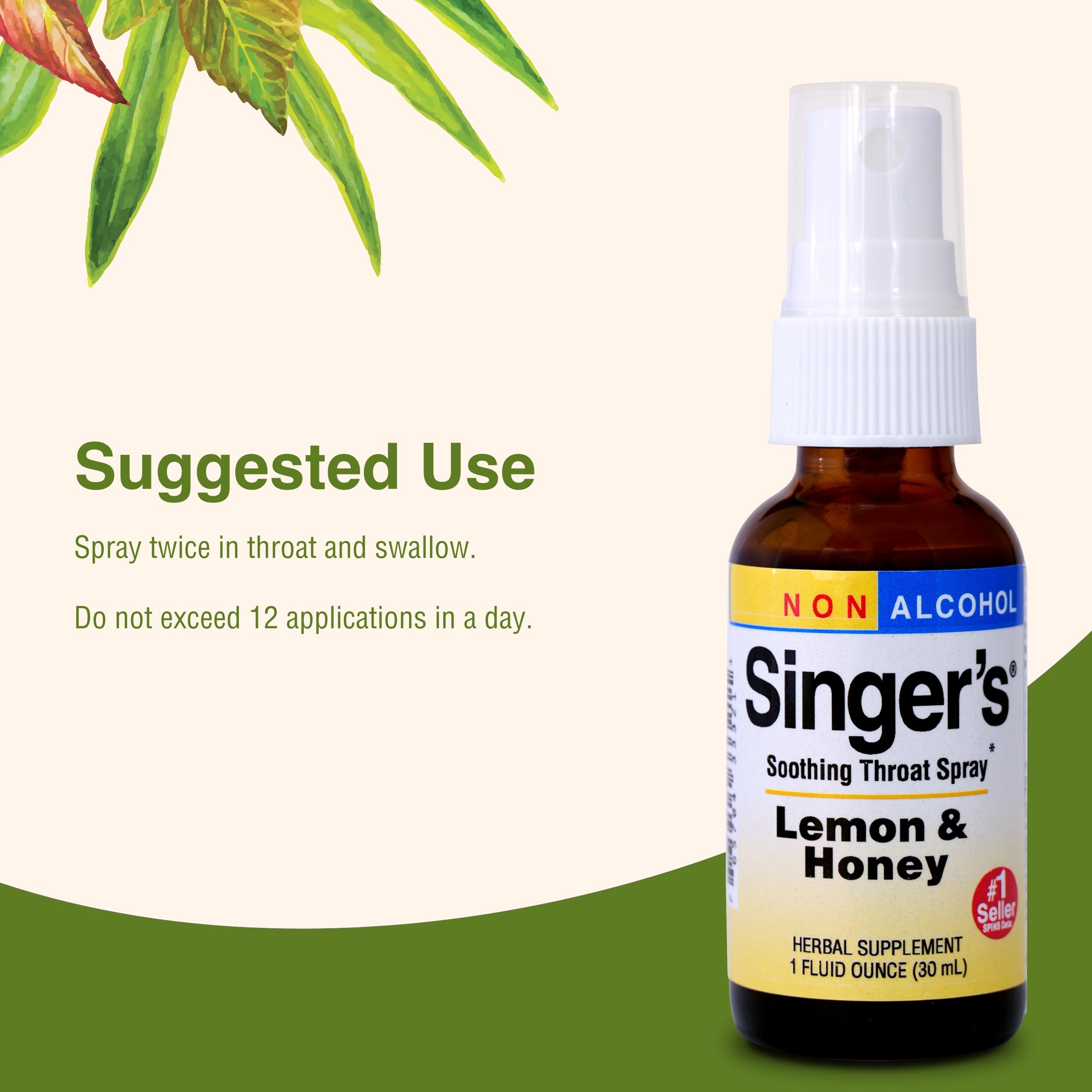 Herbs Etc. Singer's Saving Grace bottle nozzle demonstrating precise dosing.