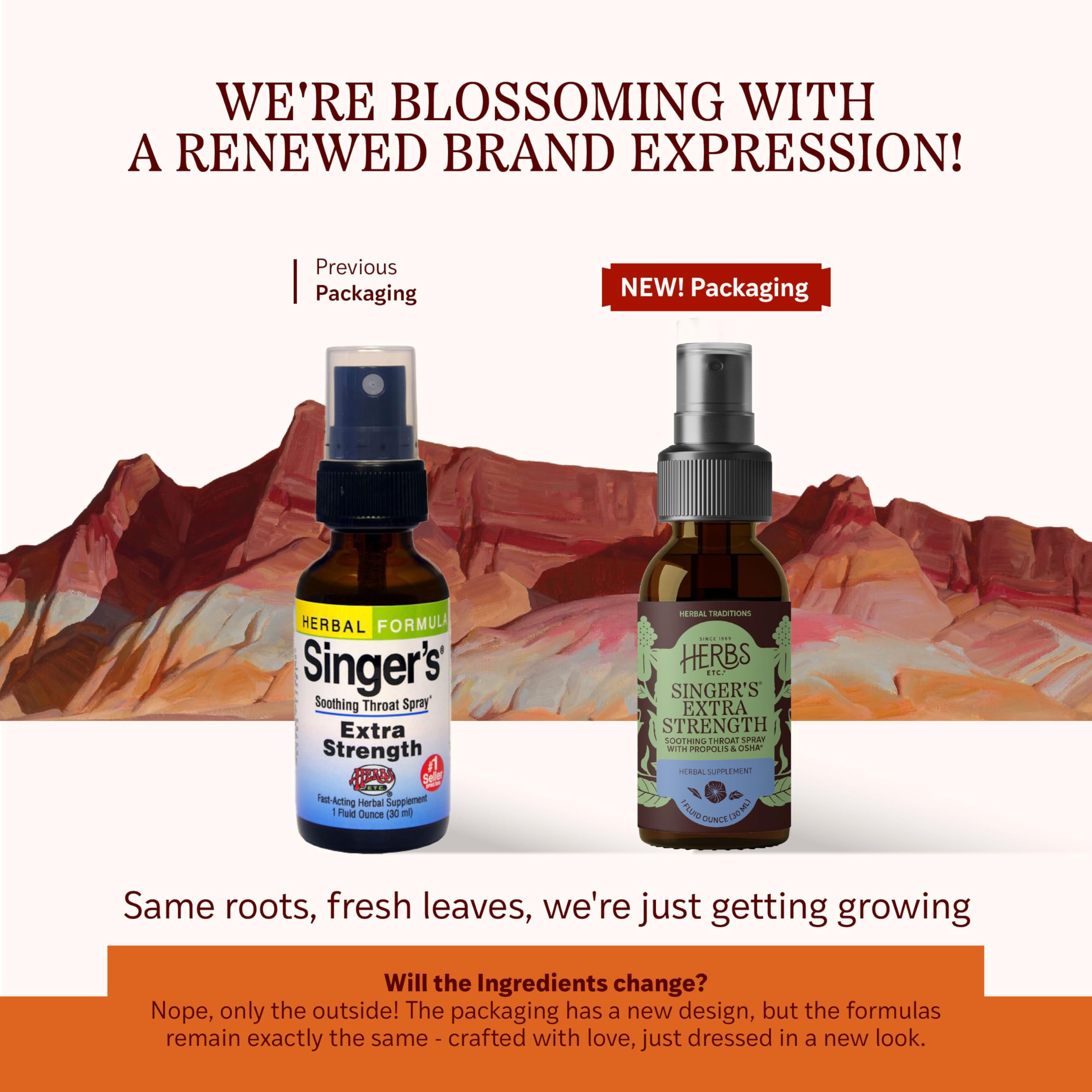 Herbs Etc. Singer's Saving Grace label close-up with ingredients and dosage guidance