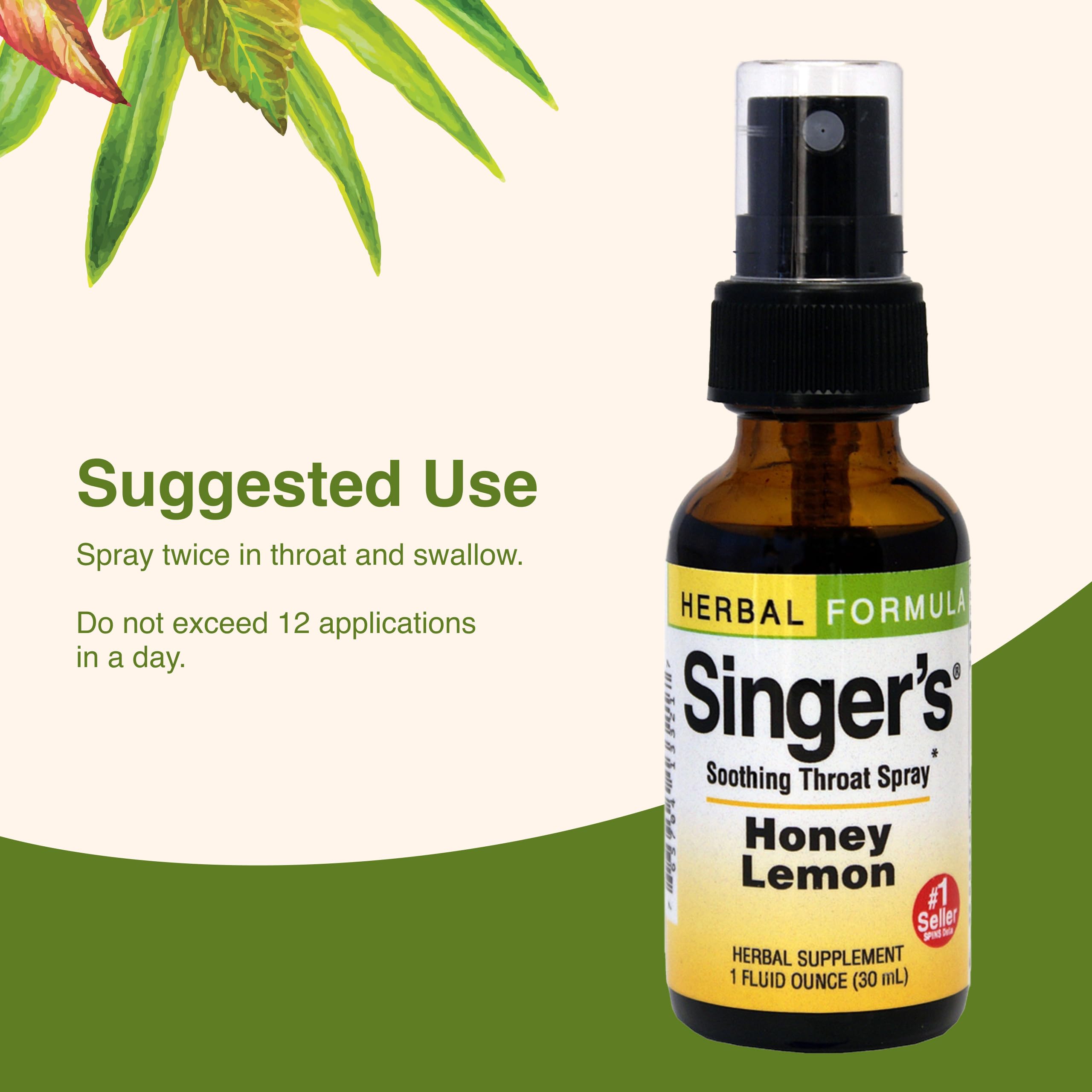 Herbs Etc. Singer's Saving Grace use during performances shows convenient spray in action.