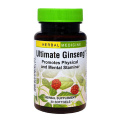 Herbs Etc. Ultimate Ginseng bottle front showing natural energy support for daily activity
