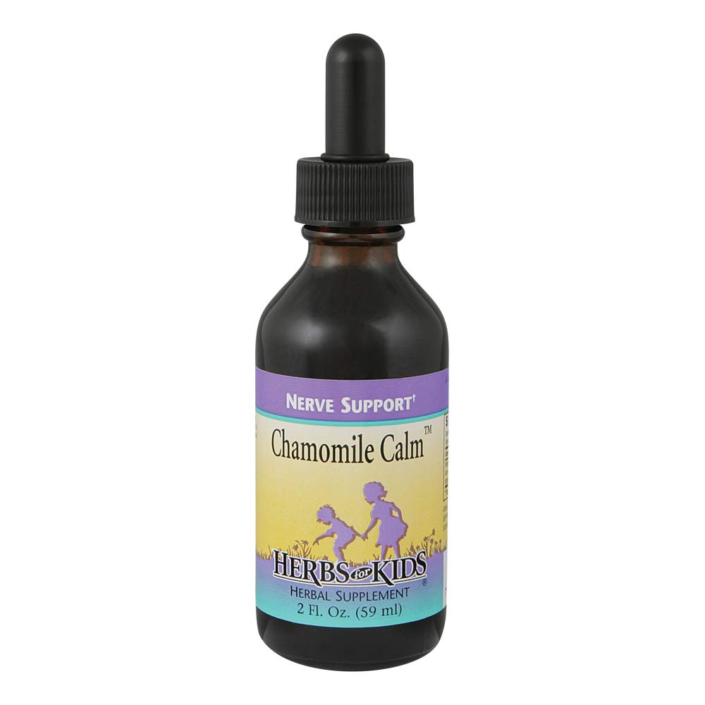 Herbs For Kids Chamomile Calm bottle, soothing herbal blend for calm moments