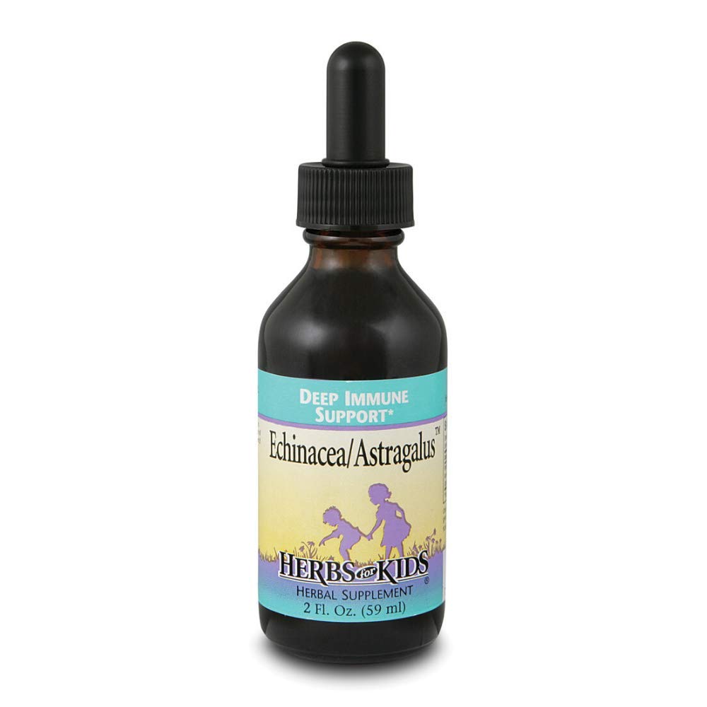 Herbs For Kids Echinacea/Astragalus bottle pour supports kid-friendly immune routine