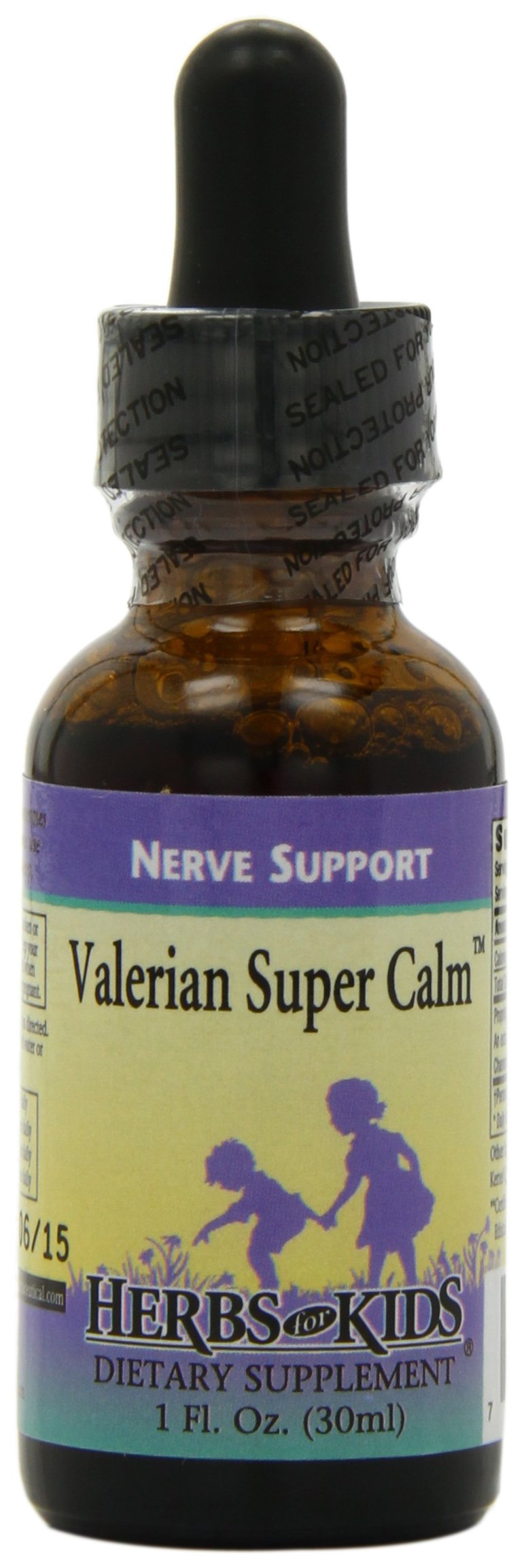 Herbs For Kids Valerian Super Calm pour demonstrates easy dosing