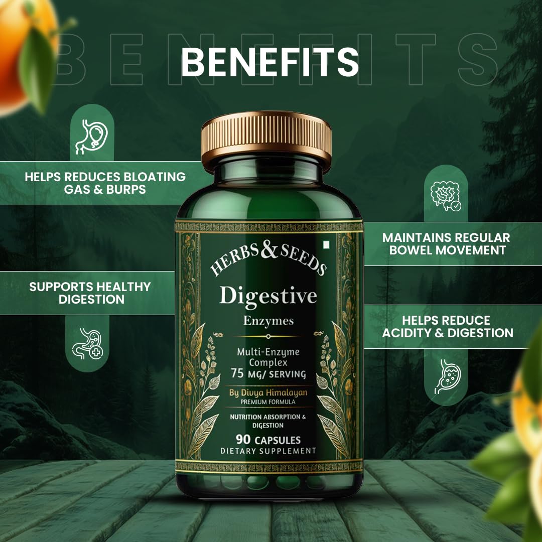 HERBS & SEEDS Bromelain and Papain closeup showcases natural enzymes.