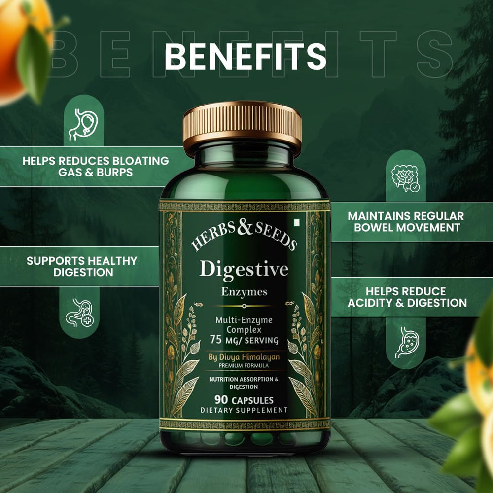 HERBS & SEEDS Bromelain and Papain closeup showcases natural enzymes.