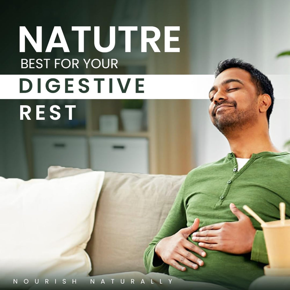 HERBS & SEEDS Vegan capsules packaging emphasizes plant-based formula for gentle digestion.