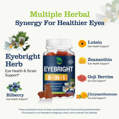Goji berries beside Herbscradle Eyebright Gummies highlight antioxidant eye benefits.